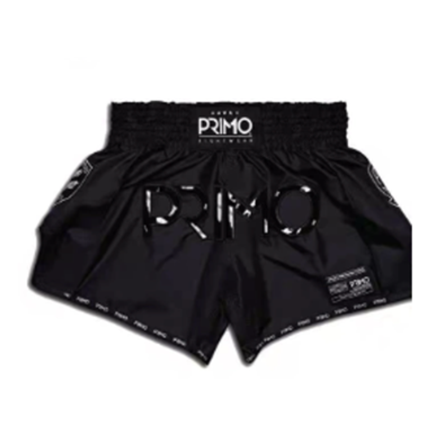 PRIMO 黑色圓形 Logo 泰拳褲